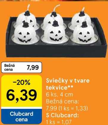Sviečky v tvare tekvice