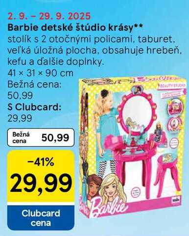 Barbie detské štúdio krásy