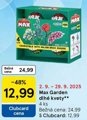 Max Garden dlhé kvety, 4 ks
