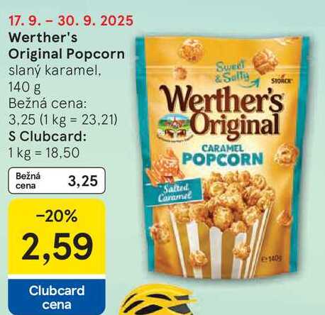 Werther's Original Popcorn, 140 g 