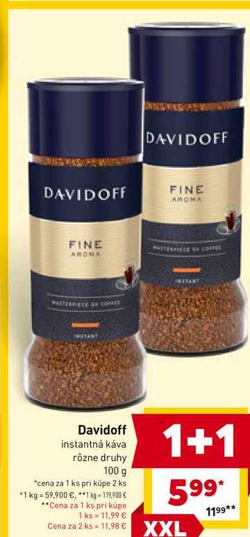 Davidoff instantná káva rôzne druhy 100 g 