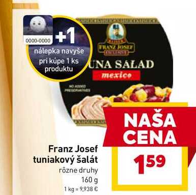Franz Josef Kaiser tuniakový šalát rôzne druhy 160 g  