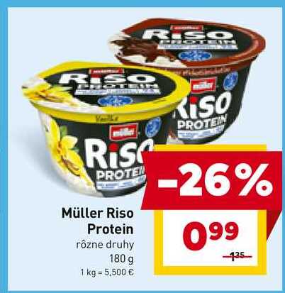 Müller Riso Protein rôzne druhy 180 g 