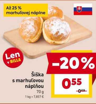 Šiška s marhuľovou náplňou 70g 