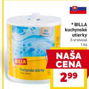 BILLA kuchynské utierky 2-vrstvové 1 ks 