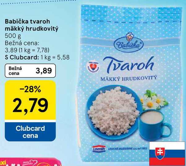 Babička tvaroh mäkký hrudkovitý, 500 g