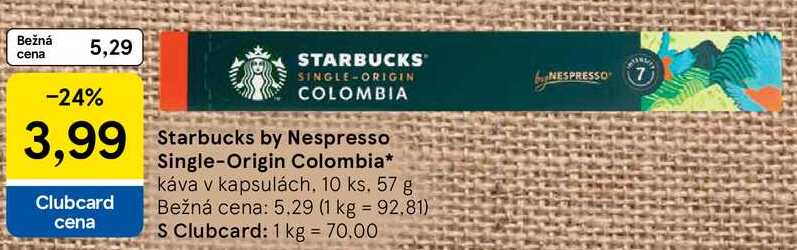 Starbucks by Nespresso Single-Origin Colombia, 10 ks