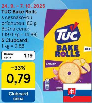 TUC Bake Rolls, 80 g