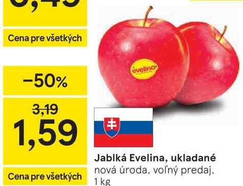 Jablká Evelina, ukladané, 1 kg