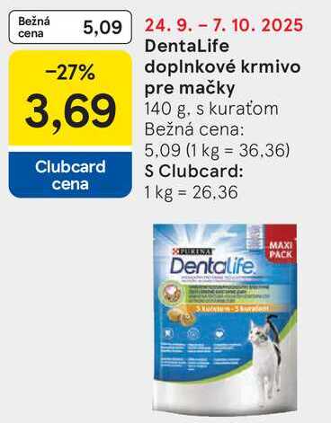 DentaLife doplnkové krmivo pre mačky, 140 g