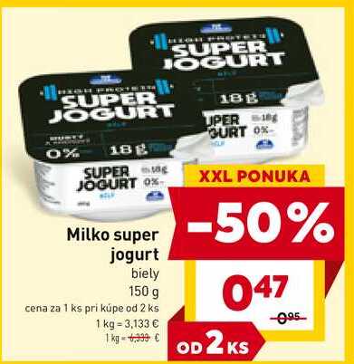 Milko super jogurt biely 150 g 
