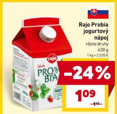 Rajo Probia jogurtový nápoj 430g
