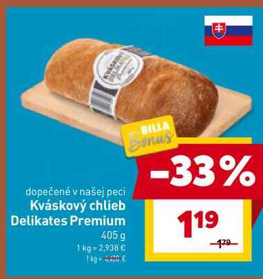 Kváskový chlieb Delikates Premium 405 g