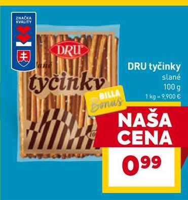 DRU tyčinky slané 100 g 