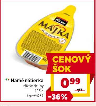 Hamé nátierka rôzne druhy 105 g