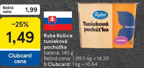 Ryba Košice tuniaková pochúťka, 140 g 