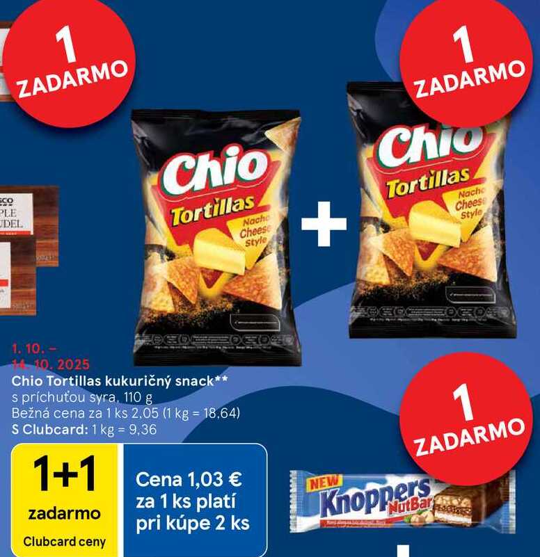 Chio Tortillas kukuričný snack, 110 g 