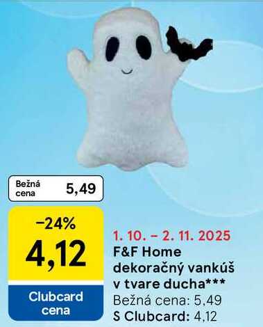 F&F Home dekoračný vankúš v tvare ducha