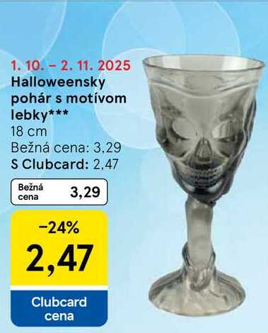 Halloweensky pohár s motívom lebky