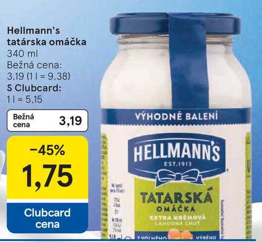 Hellmann's tatárska omáčka, 340 ml