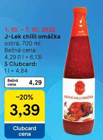 J-Lek chilli omáčka, 700 ml 