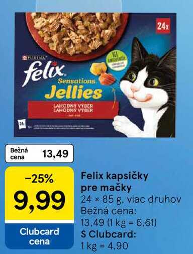 Felix kapsičky pre mačky, 24x 85 g