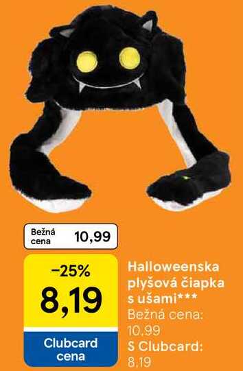 Halloweenska plyšová čiapka s ušami