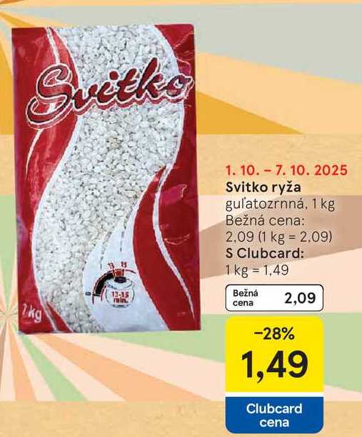 Svitko ryža, 1 kg