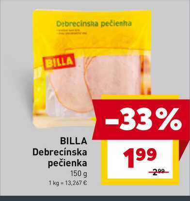 BILLA Debrecínska pečienka 150 g 