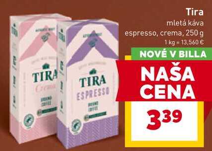 Tira mletá káva espresso, crema, 250 g