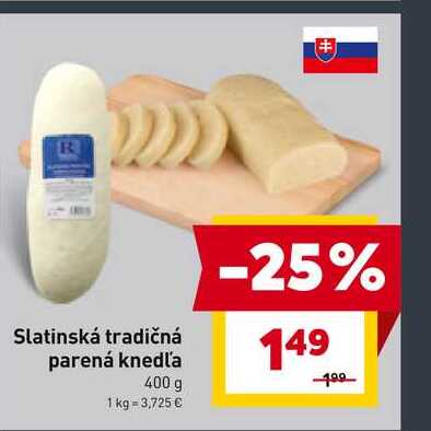 Slatinská tradičná parená knedľa 400 g
