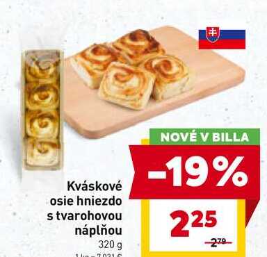 Kváskové osie hniezdo s tvarohovou náplňou 320 g 