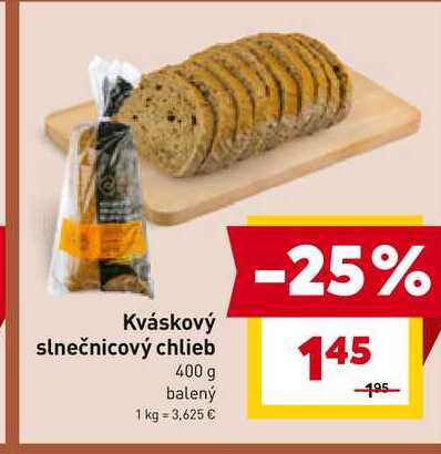 Kváskový slnečnicový chlieb 400 g 