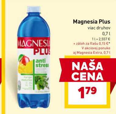 Magnesia Plus viac druhov 0,7L  v akcii