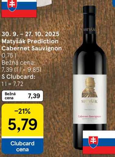 Matyšák Prediction Cabernet Sauvignon, 0,75 l