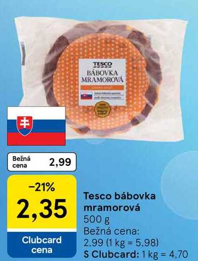Tesco bábovka mramorová, 500 g