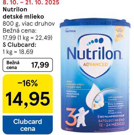 Nutrilon detské mlieko, 800 g