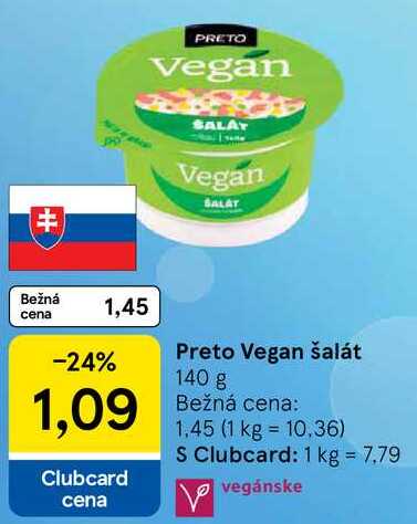Preto Vegan šalát, 140 g 