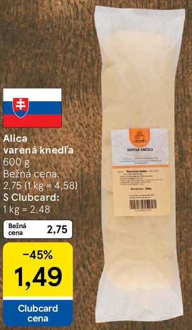 Alica varená knedľa, 600 g 