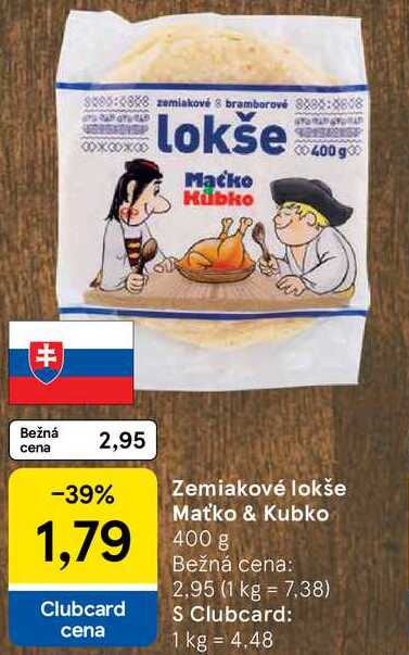 Zemiakové lokše Maťko & Kubko, 400 g