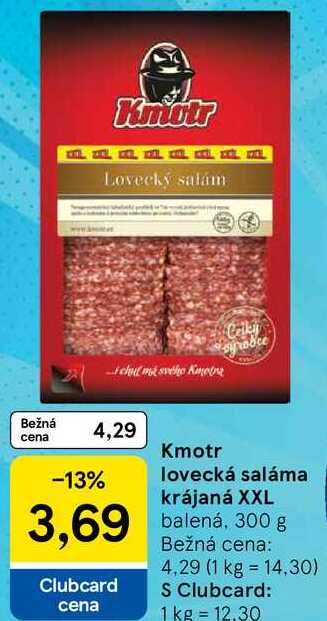 Kmotr lovecká saláma krájaná XXL, 300 g 