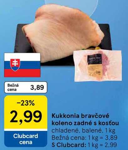 Kukkonia bravčové koleno zadné s kosťou, 1 kg 