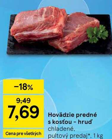 Hovädzie predné s kosťou - hrud', 1 kg