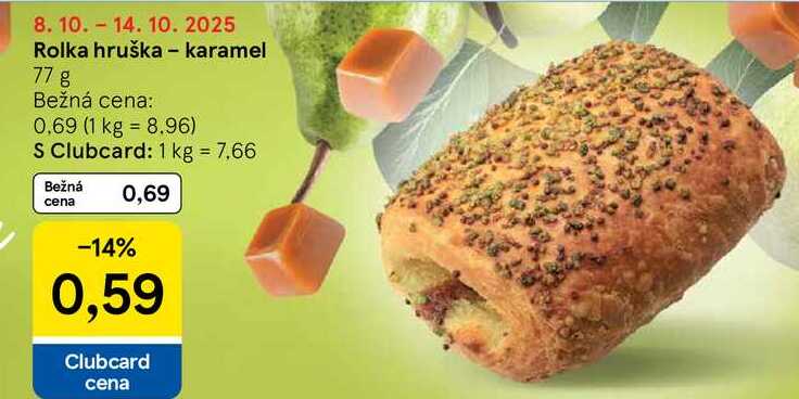 Rolka hruška - karamel, 77 g