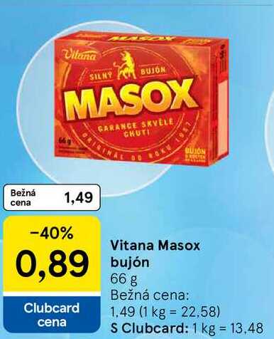 Vitana Masox bujón, 66 g