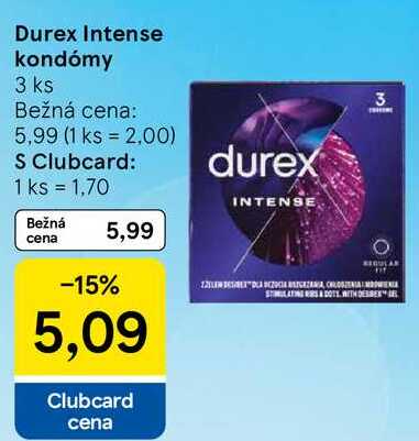 Durex Intense kondómy, 3 ks 