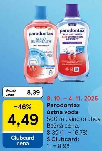 Parodontax ústna voda, 500 ml