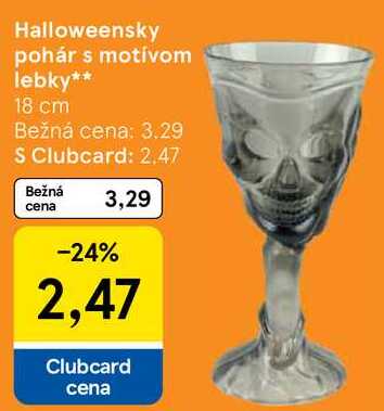 Halloweensky pohár s motívom lebky