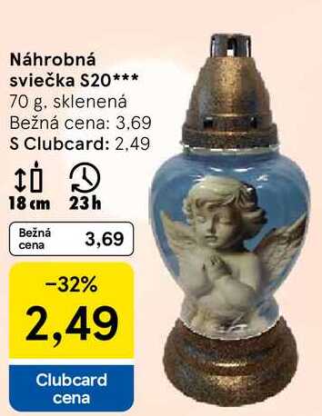 Náhrobná sviečka S20