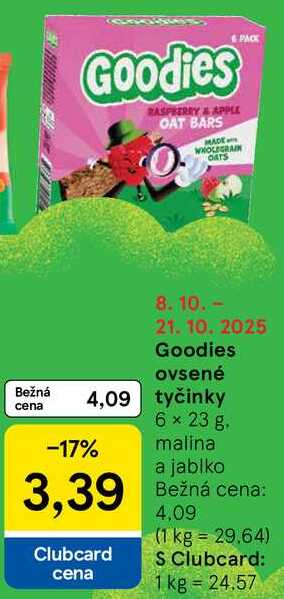 Goodies ovsené tyčinky, 6x 23 g